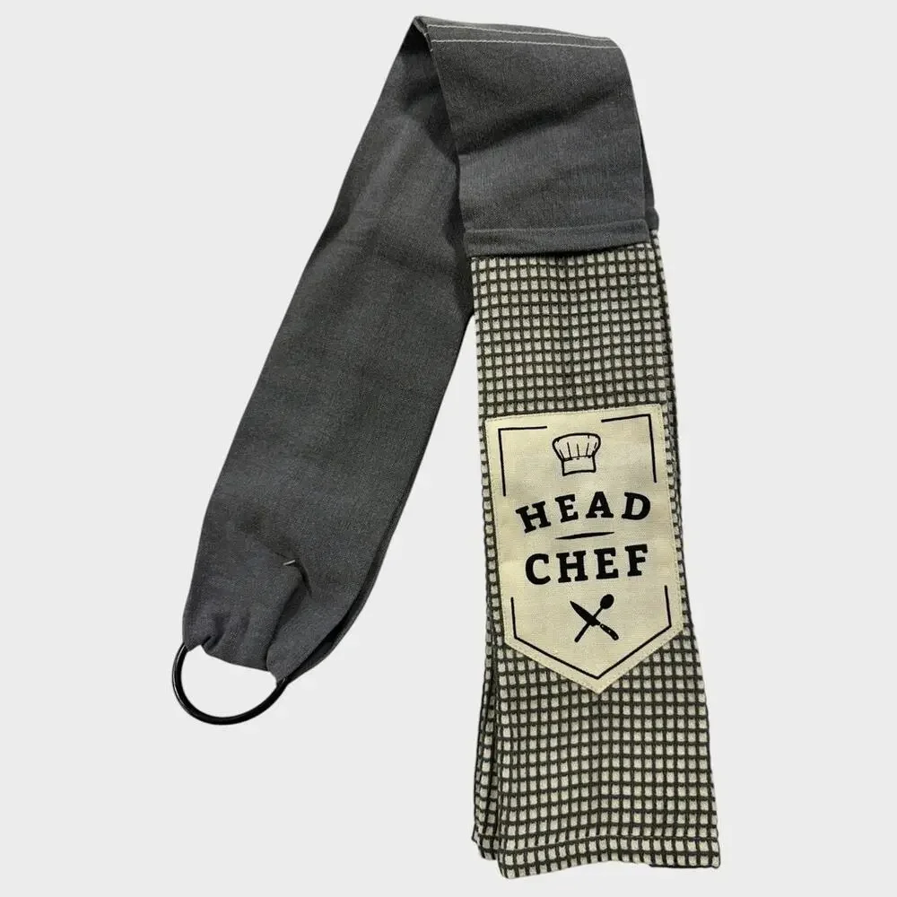 Kitchen Boa Towel Head Chef NEW NWT Gray